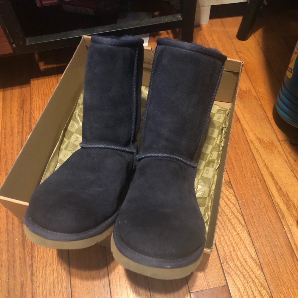 Ugg Classic Short Navy Size 7 in box, used